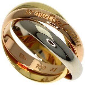 Cartier Trinity 51 Ring 18K Yellow Gold 18K White Pink